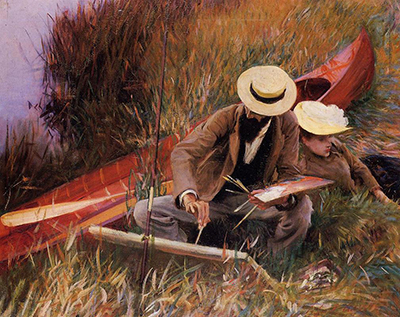 Paul Helleu Sketching his Wife John Singer Sargent